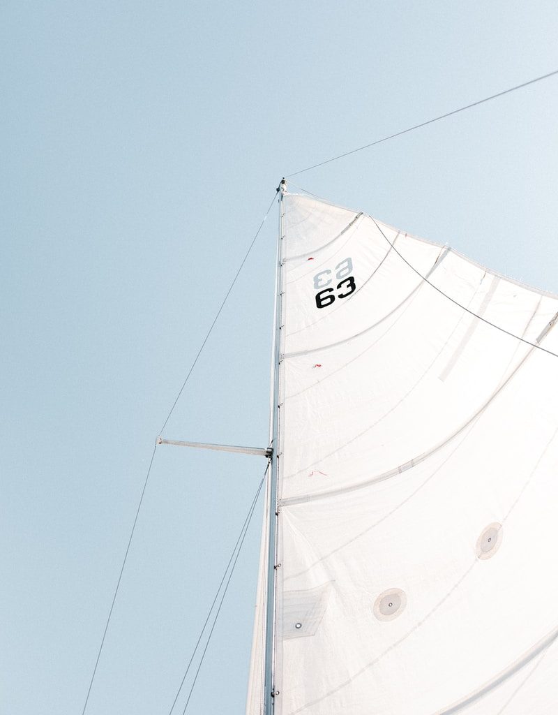 white boat sail