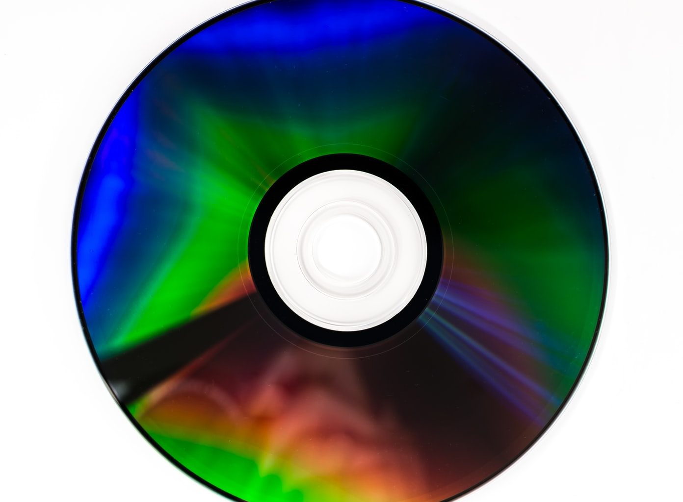 green blue and black compact disc