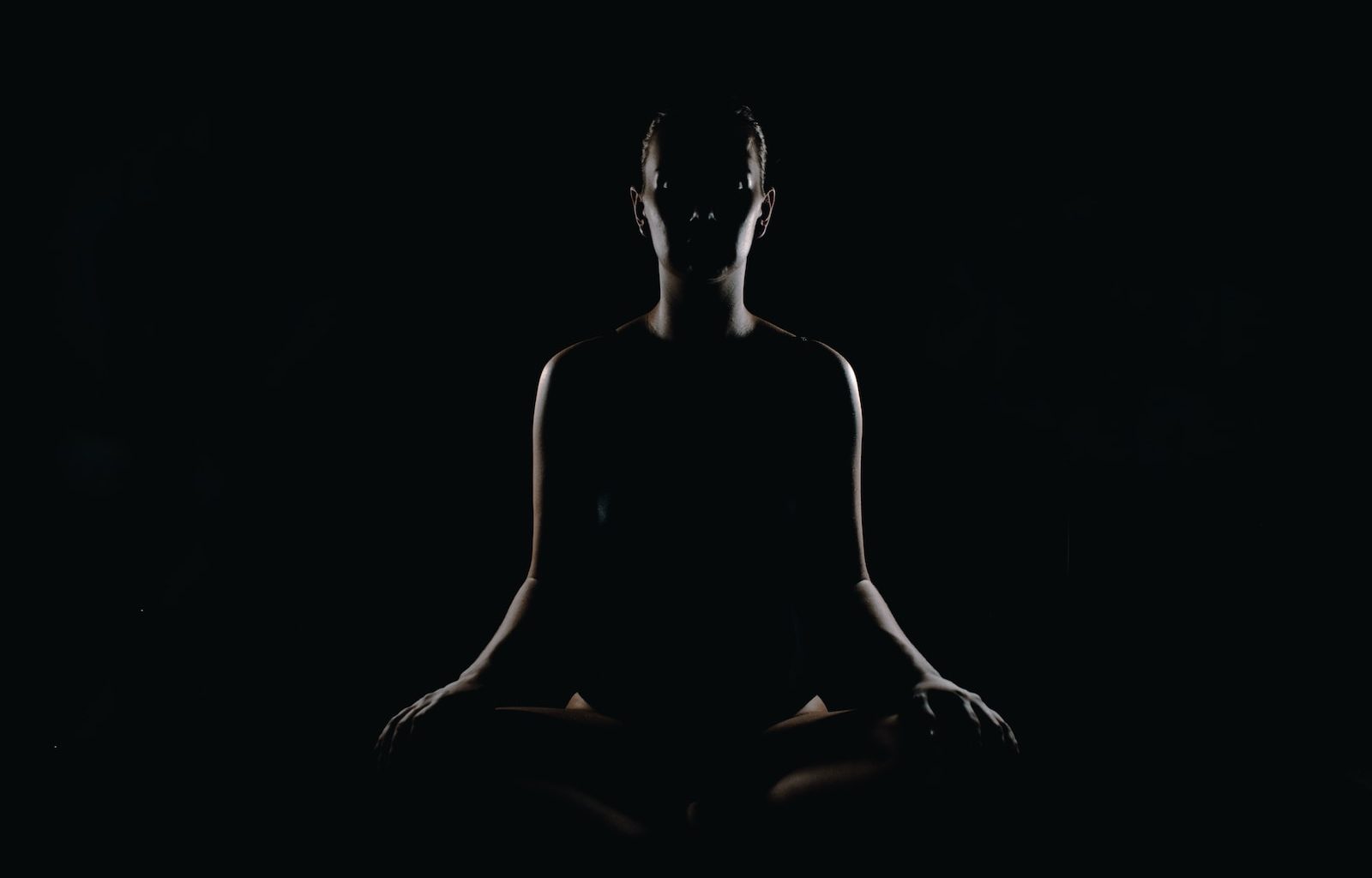person doing meditation pose